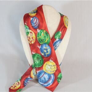 J Garcia Collection Fifthy-Six Birdland Mens Neck Tie Red Silk Blend